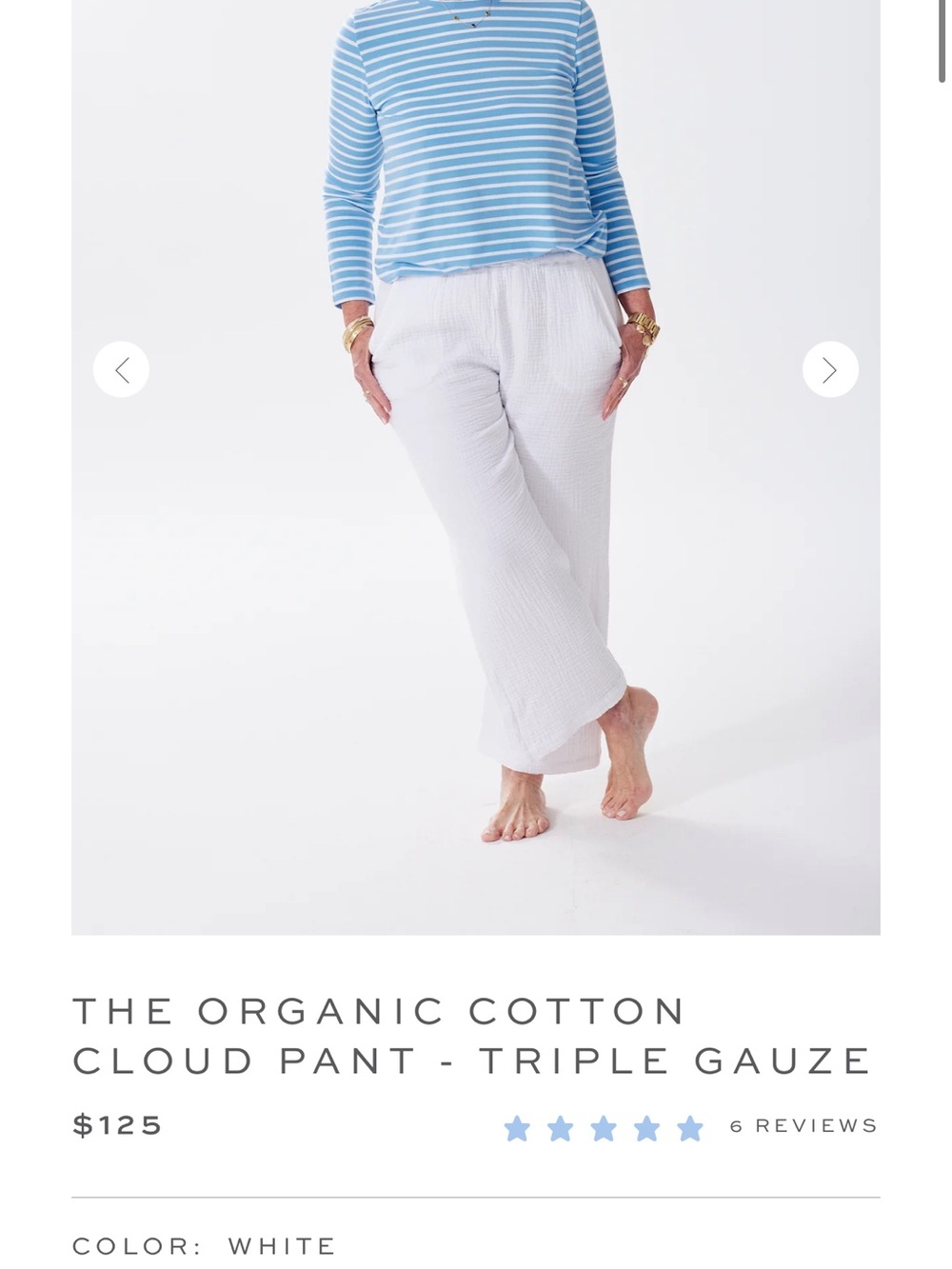The organic cotton cloud pant -Triple Gauze